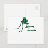 Skeleton Creepy Yoga Skull Dancing Briefkaart (Voorkant / Achterkant)