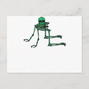 Skeleton Creepy Yoga Skull Dancing Briefkaart