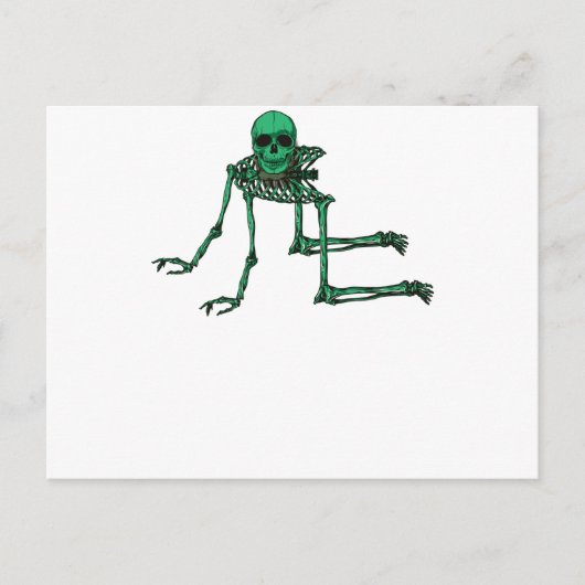 Skeleton Creepy Yoga Skull Dancing Briefkaart (Voorkant)