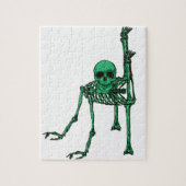 Skeleton Creepy Yoga Skull Dancing Legpuzzel (Verticaal)