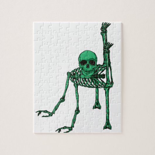 Skeleton Creepy Yoga Skull Dancing Legpuzzel (Verticaal)