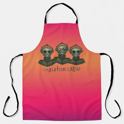 Skeleton crew All-Over Print Apron Schort (Voorkant)