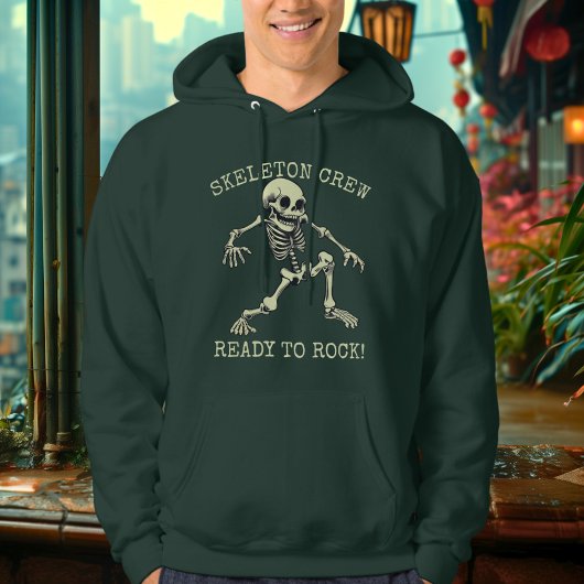 Skeleton Crew Klaar om te Rock! - Rockin' Skeleton Hoodie