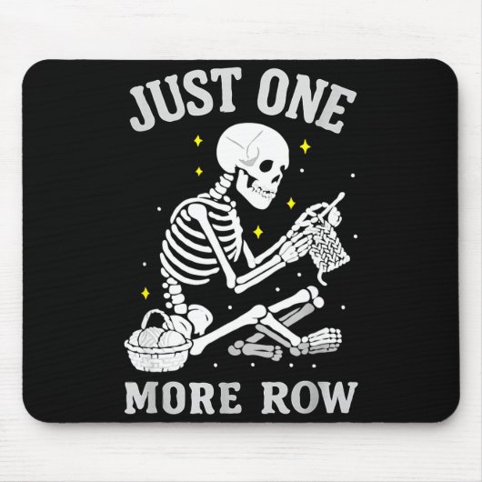 Skeleton Crochet Crafter Tee Just One More Row  Muismat (Voorkant)
