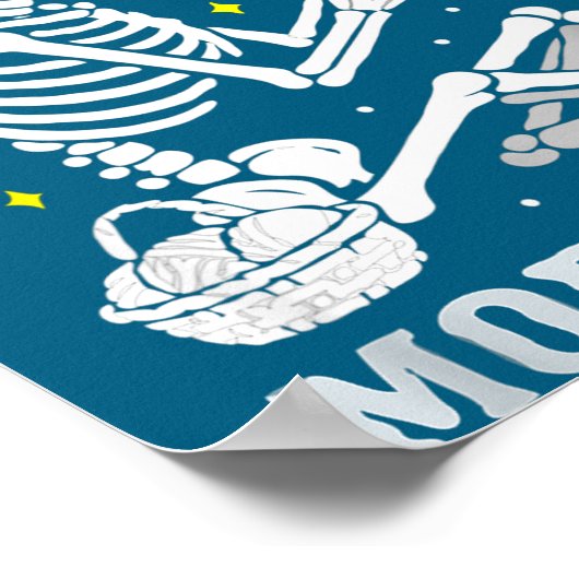 Skeleton Crochet Crafter Tee Just One More Row  Poster (Hoek)