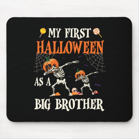 Skeleton Dabbin samen mijn eerste Halloween als ee Muismat (Voorkant)