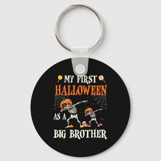 Skeleton Dabbin samen mijn eerste Halloween als ee Sleutelhanger (Voorkant)