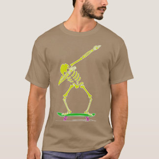 Skeleton DABBING op Skateboard Fun Gift for Skater T-shirt
