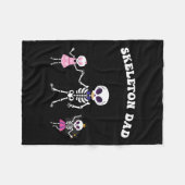 Skeleton Dad Halloween Kostuum Funny Skull Fleece Deken (Voorkant (Horizontaal))