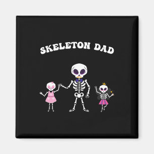 Skeleton Dad Halloween Kostuum Funny Skull Magneet