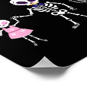 Skeleton Dad Halloween Kostuum Funny Skull Poster (Hoek)