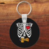 Skeleton Dad Halloween Zwangerschap Koppels Kostuu Sleutelhanger (Voorkant)