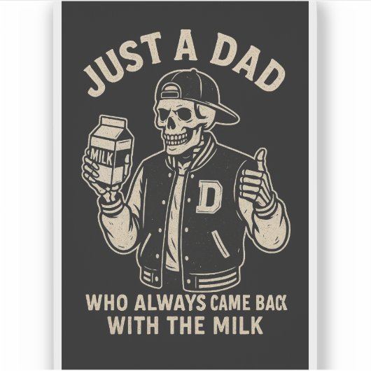  Skeleton Dad Tattoo Sticker (Voorkant)