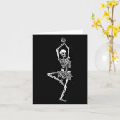 Skeleton Dance Ballet Flats Ballet Halloween Koste Kaart (Gele Bloem)