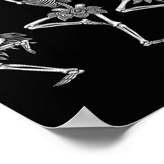 Skeleton Dance Ballet Flats Ballet Halloween Koste Poster (Hoek)
