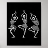 Skeleton Dance Ballet Flats Ballet Halloween Koste Poster (Voorkant)