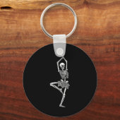 Skeleton Dance Ballet Flats Ballet Halloween Koste Sleutelhanger (Voorkant)