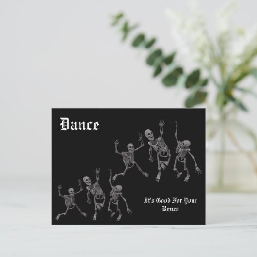 Skeleton Dance Briefkaart (Staand voorkant)