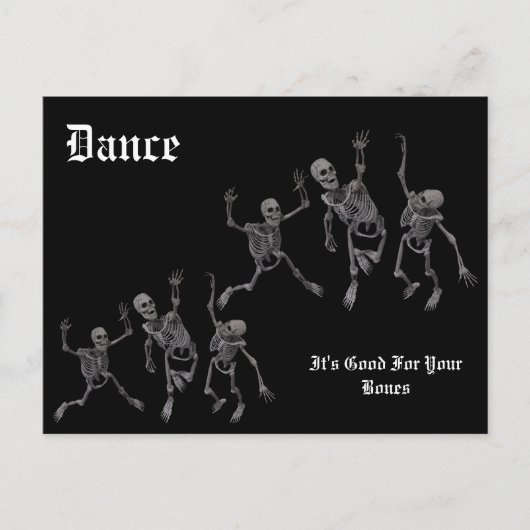 Skeleton Dance Briefkaart (Voorkant)
