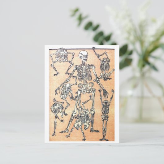 Skeleton Dance briefkaart (Staand voorkant)
