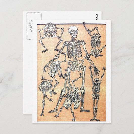 Skeleton Dance briefkaart (Voorkant / Achterkant)