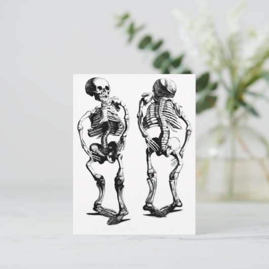Skeleton Dance briefkaart (Staand voorkant)