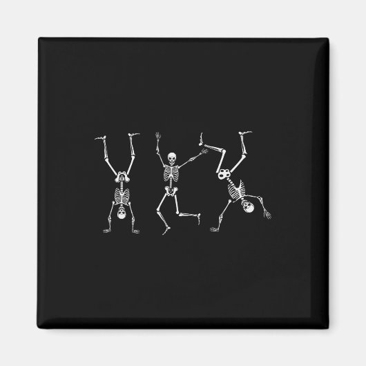 Skeleton Dance Challenge Halloween Scary Skeleton Magneet (Voorkant)