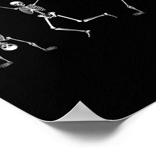 Skeleton Dance Challenge Halloween Scary Skeleton Poster (Hoek)