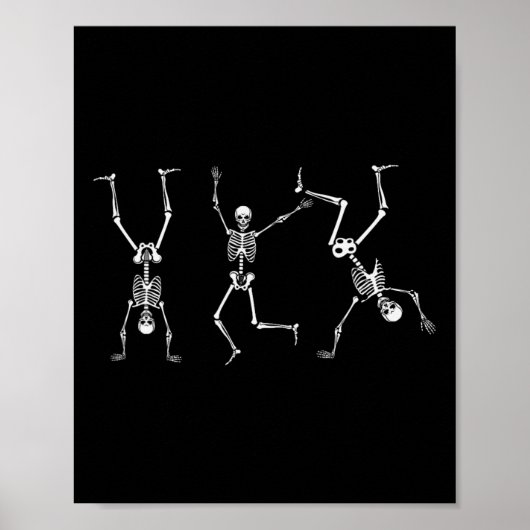 Skeleton Dance Challenge Halloween Scary Skeleton Poster (Voorkant)