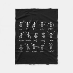 Skeleton Dance Figures Equation Wiskunde Teacher H Fleece Deken