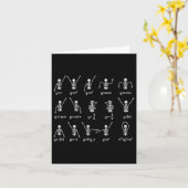 Skeleton Dance Figures Equation Wiskunde Teacher H Kaart (Gele Bloem)