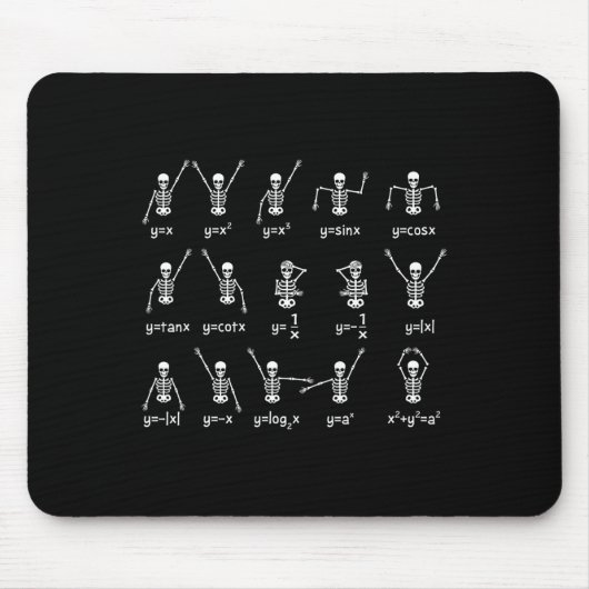 Skeleton Dance Figures Equation Wiskunde Teacher H Muismat (Voorkant)
