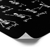 Skeleton Dance Figures Equation Wiskunde Teacher H Poster (Hoek)
