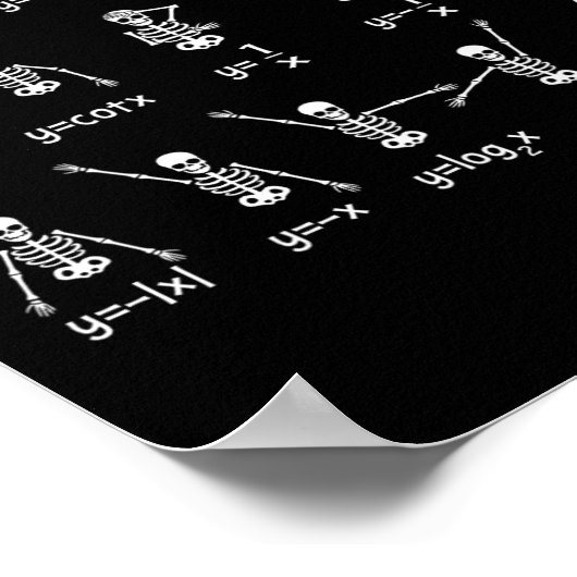 Skeleton Dance Figures Equation Wiskunde Teacher H Poster (Hoek)