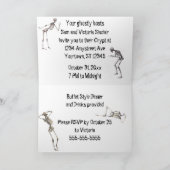 Skeleton Dance Halloween Party Invitation (Binnen)