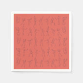 Skeleton Dance Halloween servetten - sinaasappel (Voorkant)