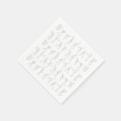 Skeleton Dance Halloween servetten - wit (Hoek)