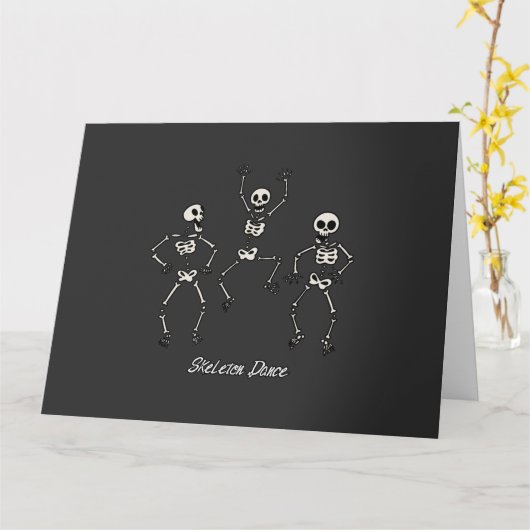 Skeleton dance kaart (Gele Bloem)