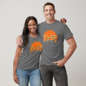 Skeleton Dance Macabre Retro Sunset Hallow T-shirt (Unisex)