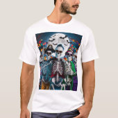 Skeleton Dance-Off Halloween T-Shirt (Voorkant)
