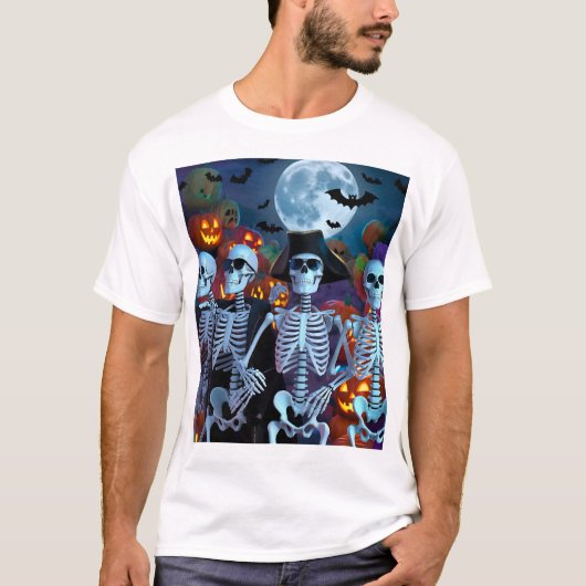 Skeleton Dance-Off Halloween T-shirt (Voorkant)