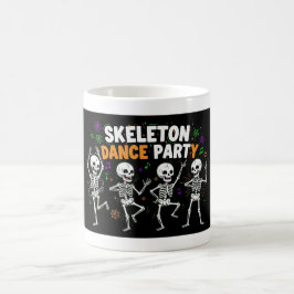 Skeleton Dance Party Halloween Funny Spooky Koffiemok