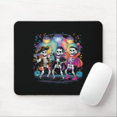Skeleton Dance Party Spooky Halloween-viering Muismat (Met muis)