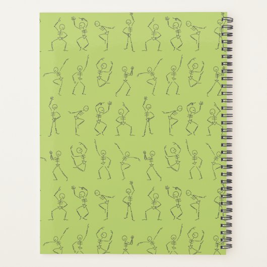 Skeleton Dance planner - groen (Achterkant)