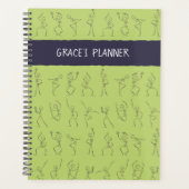 Skeleton Dance planner - groen (Voorkant)