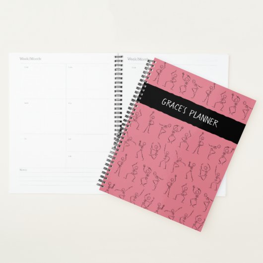 Skeleton Dance planner - groen (Display)