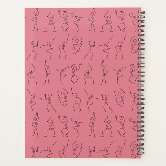 Skeleton Dance planner - roze (Achterkant)