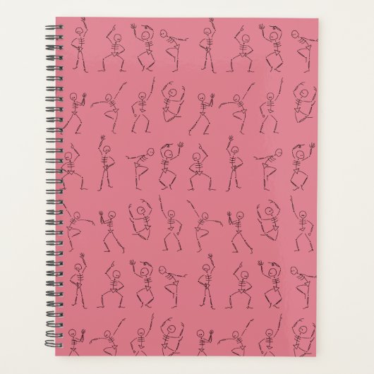 Skeleton Dance planner - roze (Voorkant)