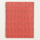 Skeleton Dance planner - sinaasappel (Voorkant)