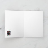 Skeleton Dancers dansen naar muziek onder de bloem Feestdagen Kaart (Binnen)